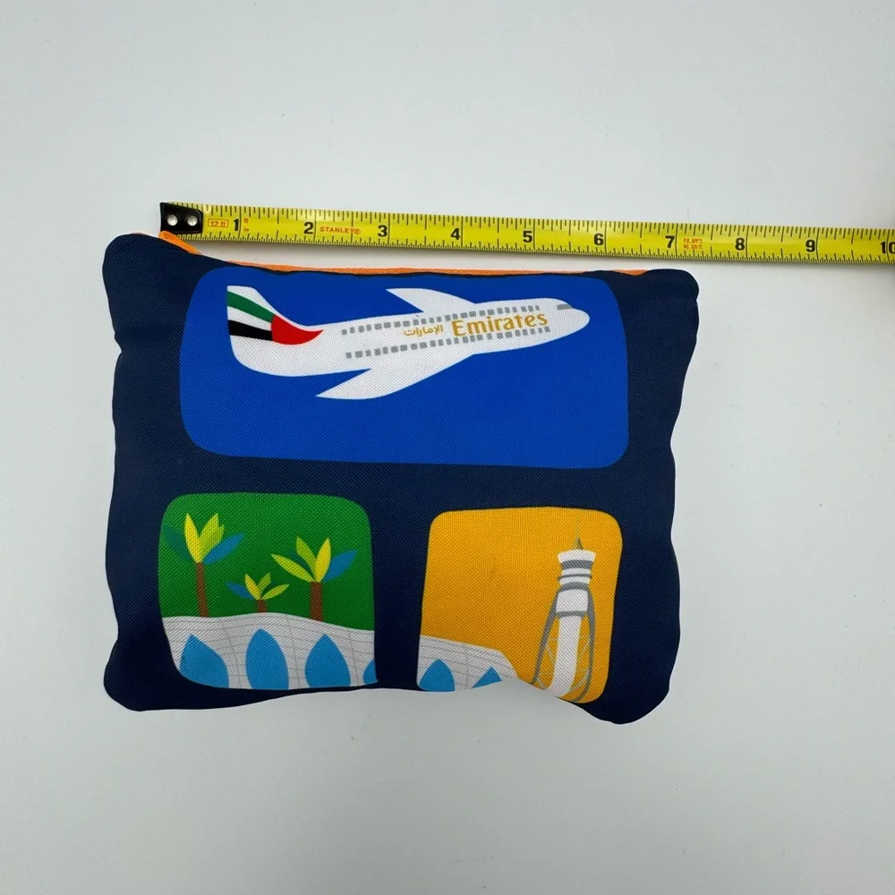Emirates Kids Packable Backpack Airline‎ Travel Bag Folds Into Pouch